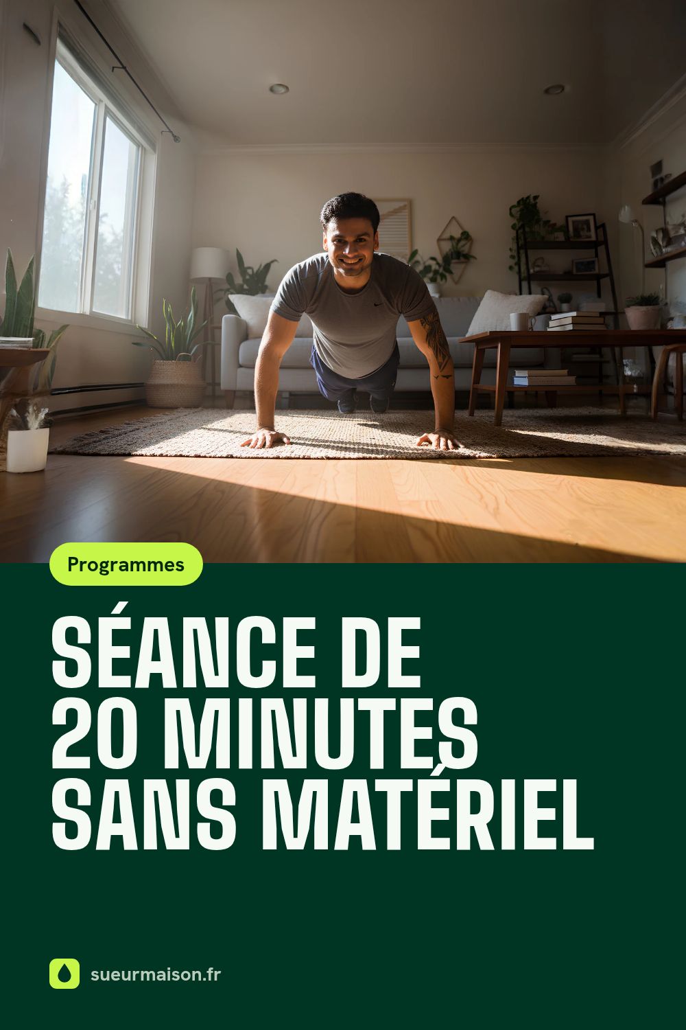 Épingle Pinterest : Séance de 20 minutes sans matériel